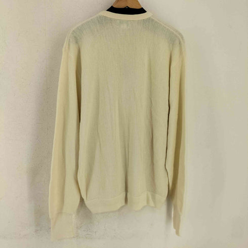 アイゾッドラコステ IZOD LACOSTE 80-90s MADE IN USA フロントワッペン アクリルVネックニット メンズ import:XL