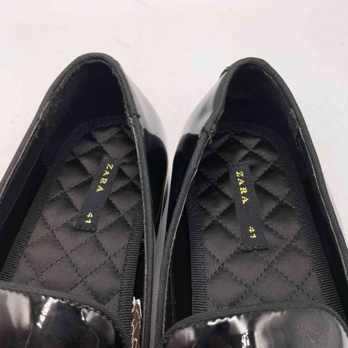 ザラ ZARA パテントレザー エナメル スリッポンシューズ オペラシューズ メンズ JPN:26.5