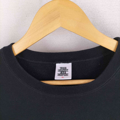 ザブラックアイパッチ THE BLACK EYE PATCH 取扱注意 刺繍ロゴ 袖プリント クルーネックスウェット メンズ JPN:XL
