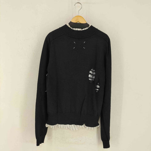 メゾンマルジェラ Maison Margiela ダメージ加工 レイヤード クルーネックニット メンズ import:XL