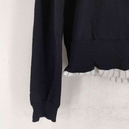 メゾンマルジェラ Maison Margiela ダメージ加工 レイヤード クルーネックニット メンズ import:XL