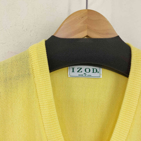 IZOD MADE IN USA フロントロゴワッペン アクリルVネックニット メンズ import:XL