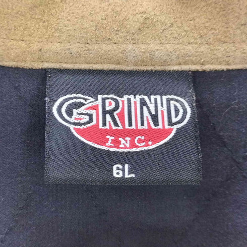 GRIND フェイクスウェードウエスタンシャツ 細畝コーデュロイ メンズ 6L