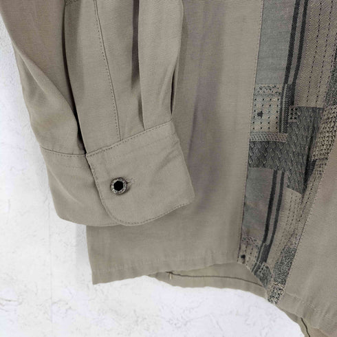 NEW STEP レーヨンポリ デザインL/Sシャツ メンズ import:L