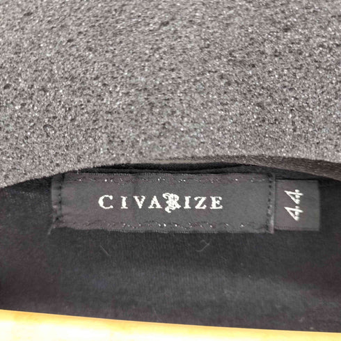 シヴァーライズ CIVARIZE サイドジップデザイン V ネック L/S Tシャツ メンズ JPN:44