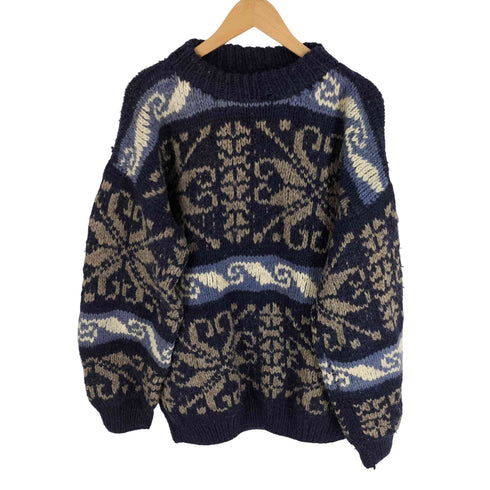 Rey Wear 90s エクアドル製 総柄 ウールニット メンズ