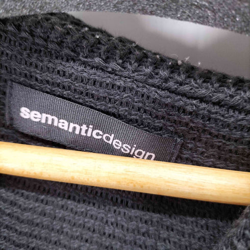 セマンティックデザイン semanticdesign アシンメトリーデザイン メッシュジップパーカー メンズ JPN:S