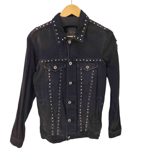 ザラマン ZARA MAN スタッズデザイン デニムトラッカージャケット メンズ import:S