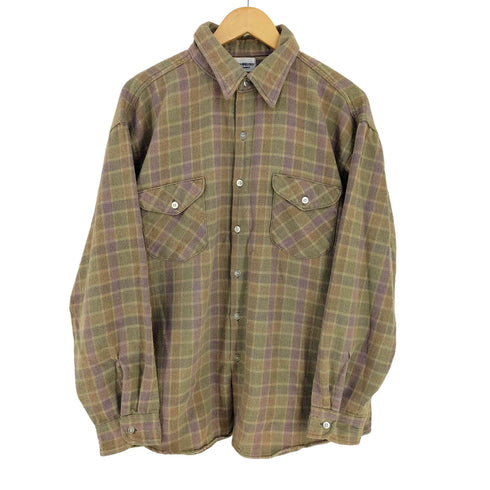 オシュコシュ OSHKOSH B'GOSH MADE IN USA フラップポケットL/Sネルシャツ 襟芯 メンズ import:XL