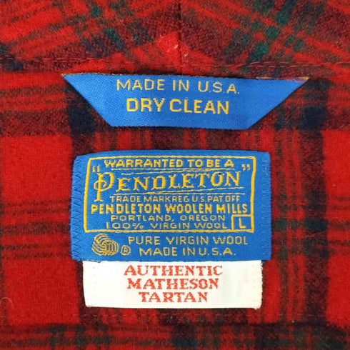ペンドルトン PENDLETON USA製 チェックウールガウンコート メンズ JPN:L