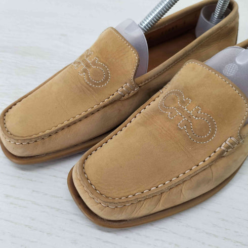 サルヴァトーレフェラガモ Salvatore Ferragamo スエード パンプス フラットシューズ レディース 6