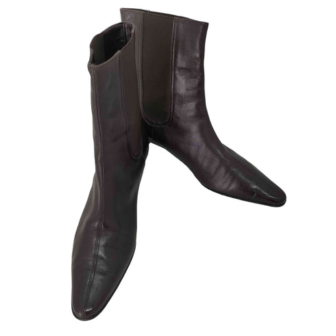 サルヴァトーレフェラガモ Salvatore Ferragamo サイドゴア ポインテッドトゥ ショートブーツ レディース 7