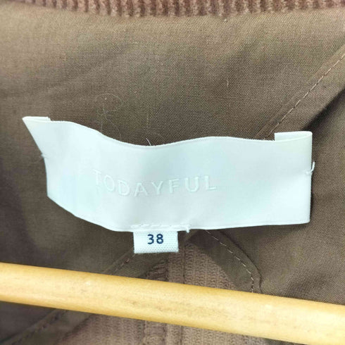 トゥデイフル TODAYFUL Corduroy Over Cort コーデュロイオーバーコート レディース 38