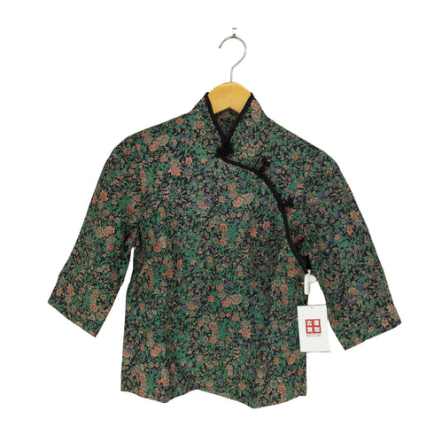 花柄 チャイナS/S シャツ レディース