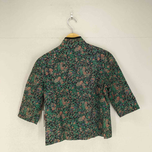 花柄 チャイナS/S シャツ レディース
