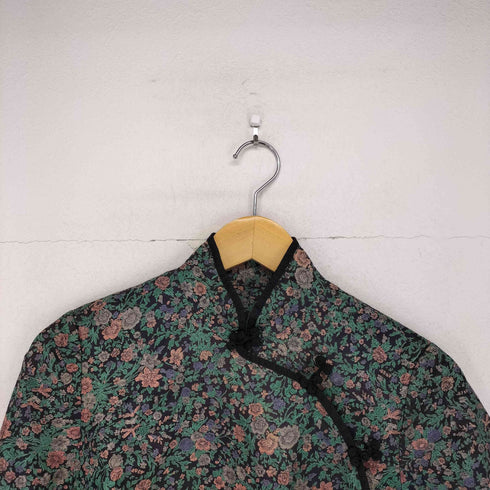 花柄 チャイナS/S シャツ レディース