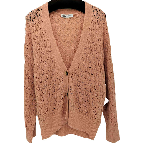 ザラ ZARA オープン ニット カーディガン レディース import:S