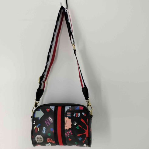 EYE THEME 総柄ショルダーバック レザー レディース