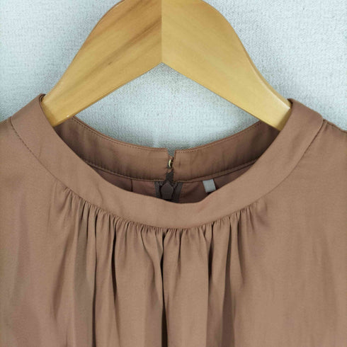 ユナイテッドアローズグリーンレーベルリラクシング UNITED ARROWS green label relaxing CS PE スタンド ネック ギャザー ワンピース レディース JPN:38
