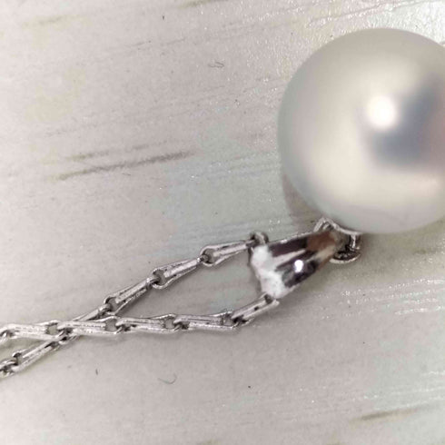 SILVER パール ネックレス レディース
