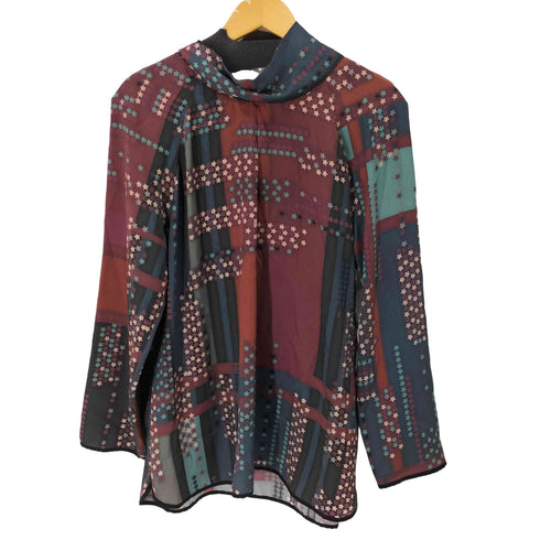 No-Nà MADE IN ITALY 星柄 L/S モヘア混ナイロンブラウス レディース import:L