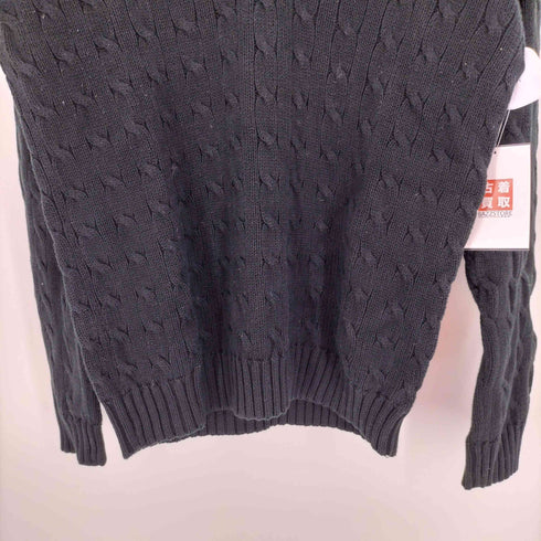 ラルフローレンスポーツ RALPH LAUREN SPORT ポニー 刺繍 Vネック コットン ケーブルニット レディース import:XL