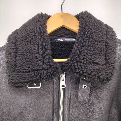 ザラ ZARA エコムートン ボア ジャケット メンズ import:M