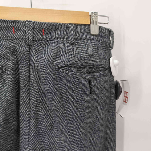 Cotton Herringbone TRS ヘリンボーンストレートコットンパンツ メンズ