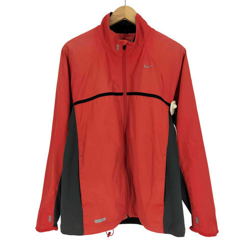ナイキ NIKE スウッシュロゴ プリント 異素材切替 スタンドネック ジャケット メンズ import:L