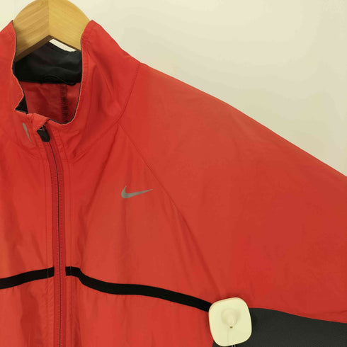 ナイキ NIKE スウッシュロゴ プリント 異素材切替 スタンドネック ジャケット メンズ import:L