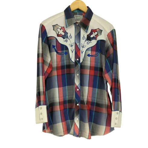 エイチバーシー H BAR C MADE IN USA 70s RANCHWEARタグ ウエスタンL/S シャツ メンズ