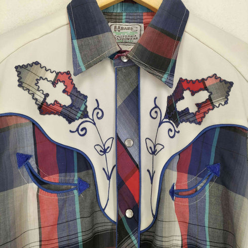 エイチバーシー H BAR C MADE IN USA 70s RANCHWEARタグ ウエスタンL/S シャツ メンズ