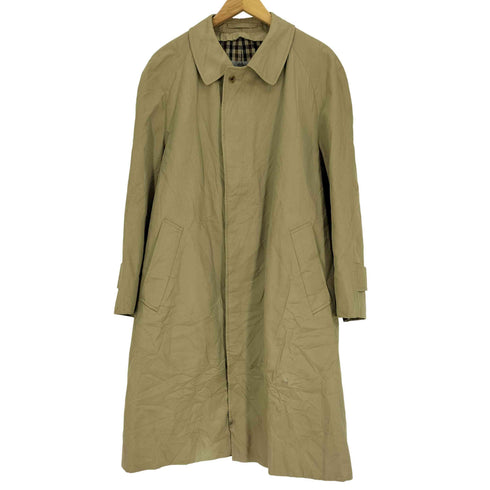 アクアスキュータム AQUASCUTUM 70-80S 英国製 Aqua 5 裏地チェック ステンカラーコート バルマカーンコート メンズ