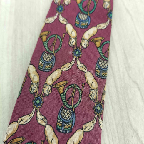 サルヴァトーレフェラガモ Salvatore Ferragamo キツネデザインシルクネクタイ メンズ