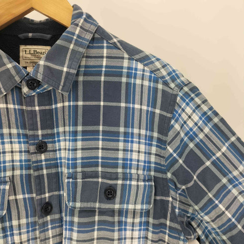 エルエルビーン L.L.Bean 裏地フリース タータンチェック フラップポケット L/S シャツ メンズ import:M