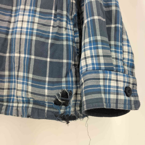 エルエルビーン L.L.Bean 裏地フリース タータンチェック フラップポケット L/S シャツ メンズ import:M