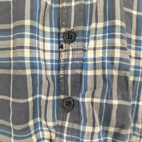 エルエルビーン L.L.Bean 裏地フリース タータンチェック フラップポケット L/S シャツ メンズ import:M