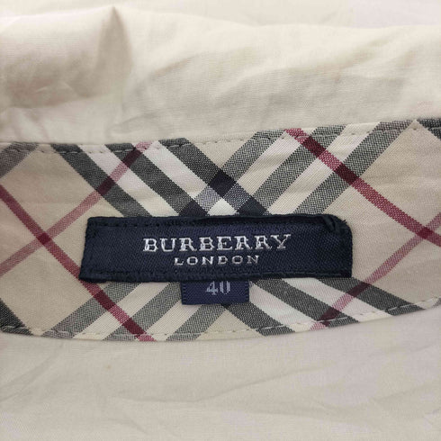 バーバリーロンドン BURBERRY LONDON ロゴ刺繍 比翼ボタン シャツ ブラウス レディース EUR:40