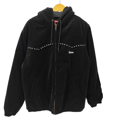 シュプリーム Supreme 21AW Studded Velvet Hooded Work Jacket メンズ import:L