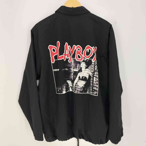 プレイボーイ PLAYBOY 背面フォト ナイロンコーチジャケット メンズ import:L