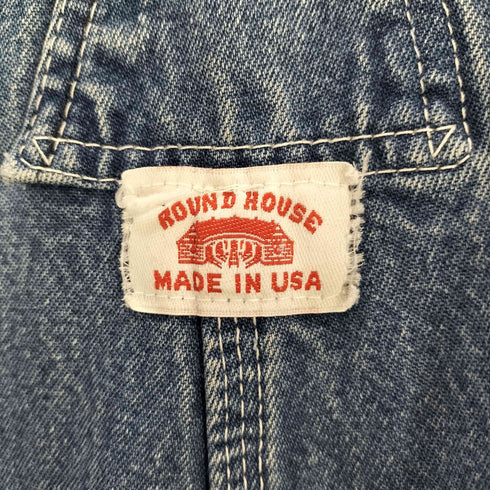 ラウンドハウス ROUND HOUSE USA製 デニムオーバーオール メンズ 44 32