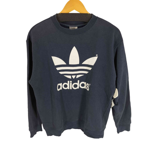 アディダス adidas 00s トレフォイルロゴプリント クルーネックスウェット メンズ import:S