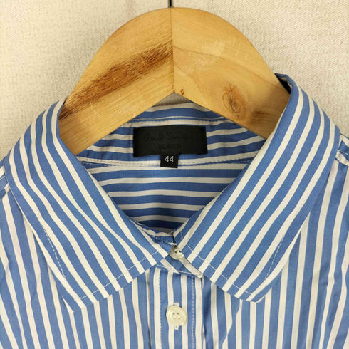ポールスミスブラック Paul Smith BLACK 襟 袖口裏地花柄 ストライプシャツ レディース JPN:M 44