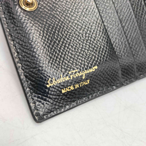 サルヴァトーレフェラガモ Salvatore Ferragamo イタリア製 THE GANCINI ガンチーニ コンパクト 二つ折り 財布 レディース