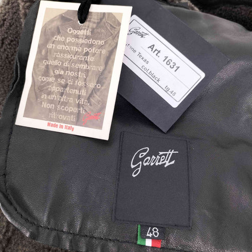 GARRETT イタリア製 リアルレザー ムートン ロング コート メンズ EUR:48