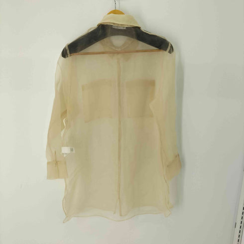 ザラ ZARA ロング丈オーガンザシャツ レディース import:L