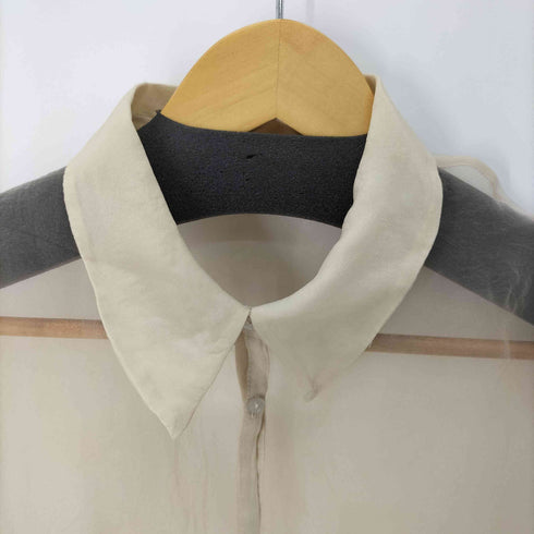 ザラ ZARA ロング丈オーガンザシャツ レディース import:L