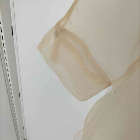 ザラ ZARA ロング丈オーガンザシャツ レディース import:L