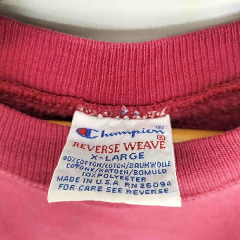 チャンピオン Champion 90s USA製 刺繍タグ 目あり REVERSE WEAVE リバースウィーブ クルーネックスウェット メンズ import:XL