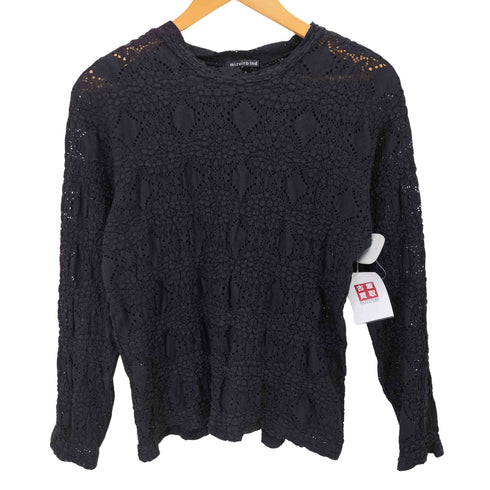 ミズイロインド mizuiro ind 24AW sheer pattern knitting crew neck long T レディース FREE